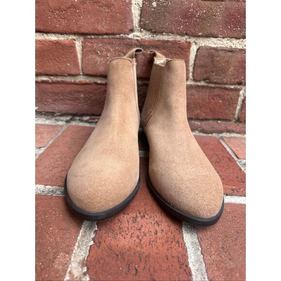 Jack Rogers $149 Pippa Suede Bootie ankle boots oak 9.5 NEW - Picture 5 of 12